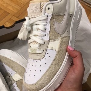 Nike Air Force 1 coconut milk colour way. White beige airforce sneakers
